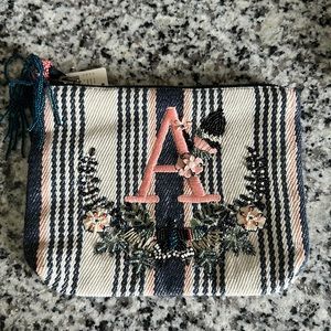 ANTHROPOLOGIE A INITIAL POUCH